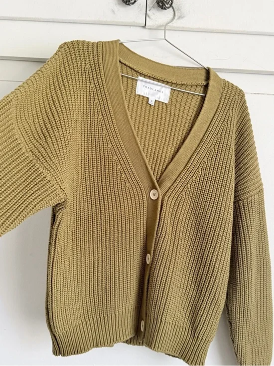 Tradlands Shelter Cardigan - Light Olive - Picture 2 of 9